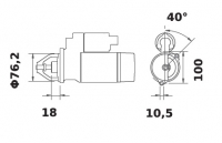 Anlasser ACR 24V/1,6kw 11z f.Iskra IS1092 11.131.298 11131298 AZE1233 MS115 0001111005 58401780 58402160 - 1