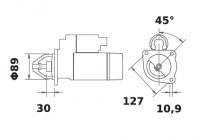 Anlasser Reduktionsgetriebestarter 24V/4,0kw 10z f.Iskra IS1095 11.131.271 11131271 AZF4572 MS90 8036231 19727 - 1