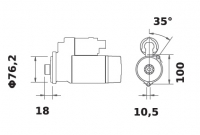 Anlasser ACR Reduktionsgetriebestarter 12V/1,2kw 11z f.Iskra IS1104 11.131.299 11131299 AZE2649 MS116 11131633 AZE2666 MS633 584 - 1