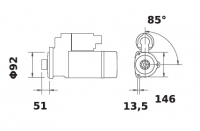 Anlasser Reduktionsgetriebestarter 24V/6,5kw 12z f.Mahle MS426 IS1078 11.131.908 11131908 AZG4690 0001371019 0001372001 00415188 - 1