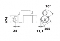 Anlasser Reduktionsgetriebestarter 12V/2,0kw 9z f.Mahle MS86 IS1001 11.131.018 11131018 AZJ3357  50027532 19960489 19960488  714 - 1