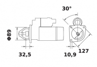 Anlasser Reduktionsgetriebestarter 12V/3,2kw 10z f.Iskra IS1233 11.131.731 11131731 AZE4167 MS299 4213912M91 - 1