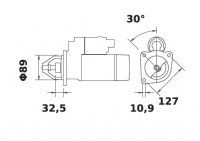 Anlasser Reduktionsgetriebestarter 12V/3,2kw 10z f.Mahle MS297 IS1208 11.131.716 11131716 AZE4165 4213912M91 - 1
