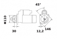 Anlasser Reduktionsgetriebestarter 12V/4,2kw 9z f.Iskra IS1262 11.131.604 11131604 AZF4155 MS79 4755109 500325145 500338952 5040 - 1