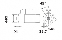 Anlasser Reduktionsgetriebestarter 24V/9,0kw 11z f.Iskra IS1266 11.131.858 11131858 AZG4679 MS46 - 1