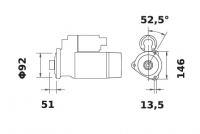Anlasser Reduktionsgetriebestarter 24V/6,5kw 11z f.Iskra IS1271 11.131.791 1113791 AZG4676 MS42 00B28800 313613F91 - 1