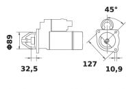 Anlasser Reduktionsgetriebestarter 24V/4,0kw 10z f.Iskra IS1316 11.132.262 11132262 AZF4347 MS130  11132033 AZF4274 MS642  11131 - 1
