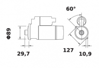 Anlasser Reduktionsgetriebestarter 12V/3,2kw 9z f.Iskra IS1343 11.132.121 11132121 AZE4667 MS645 11132007 AZE4663 11132128 AZE46 - 1