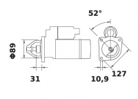 Anlasser Reduktionsgetriebestarter 12V/4,0kw 9z f.Mahle MS69 IS1239 11.131.864 11131864 AZF4231 08820245 01182974 01183237 01183 - 1