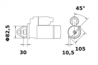 Anlasser Reduktionsgetriebestarter 24V/3,0kw 10z f.Mahle MS428 IS1252 11.131.861 11131861 AZE6551 RE422402 RE522402 RE525885 RE5 - 1