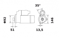 Anlasser Reduktionsgetriebestarter 24V/6,5kw 12z f.Mahle MS212 IS1259 11.132.020 11132020 AZG4813 DZ109295 RE540886 RE546791 SE5 - 1