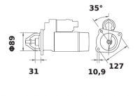 Anlasser Reduktionsgetriebestarter 24V/4,0kw 10z f.Mahle MS424 IS1261 11.131.882 11131882 AZF4239 51262017223 51262017237 512620 - 1