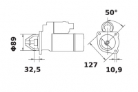 Anlasser Reduktionsgetriebestarter 12V/4,0kw 10z f.Mahle MS166 IS1291 11.132.310 11132310 AZF4361 3218965 T406716 - 1