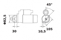 Anlasser Reduktionsgetriebestarter 12V/2,6kw 9z f.Mahle MS449 IS1321 11.131.967 11131967 AZE6557 MS449 40121132 - 1