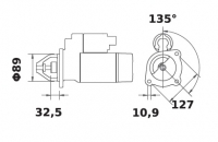 Anlasser Reduktionsgetriebestarter 12V/3,2kw 10z f.Iskra IS1348 11.132.134 11132134 AZE4233 MS222 11132064 AZE4225 6510783M91 58 - 1