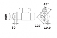 Anlasser Reduktionsgetriebestarter 24V/4,0kw 10z f.Mahle MS239 IS1341 11.132.094 11132094 AZF4295 2852405 2852478 84377568 50038 - 1