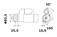 Anlasser Reduktionsgetriebestarter 12V/2,6kw 9z f.Mahle MS659 IS1353 11.132.378 11132378 AZE6589 04132652 1000124272 - 1