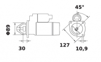 Anlasser Reduktionsgetriebestarter 12V/4,2kw 10z f.Iskra IS1376 11.132.047 11132047 AZF4281 MS143 21576300 21576301 21576302 215 - 1