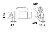 Anlasser ACR 12V/1,0kw 8z f.Iskra IS1385 11.131.445 11131445 AZE1238 MS630 114320-77010 - 1