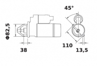 Anlasser Reduktionsgetriebestarter 12V/4,2kw 10z f.Mahle MS722 IS1373 11.132.402 11132402 AZF4383 5343.3708010 - 1