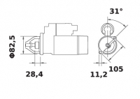 Anlasser Reduktionsgetriebestarter 12V/2,0kw 9z f.Mahle MS655 IS1406 11.132.374 11132374 AZE2257 11132131 AZE2237 35532070F - 1