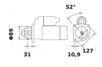 Anlasser Reduktionsgetriebestarter 12V/4,0kw 9z f.Mahle MS652 IS1410 11.132.366 11132366 AZF4372 01183875 1183875 - 1