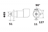 Anlasser 24V/5,4kw 11z f.Mahle MS675 IS9003 11.139.518 11139518 AZK5557 01163558 01174637 01174641 6000970 0001410087 0001410105 - 1