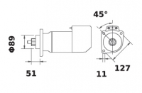 Anlasser 24V/5,4kw 11z f.Mahle MS672 IS9016 11.139.512 11139512 AZK5550 636306 01161280 D2R24X6H7622 61227993 6000733 5126201703 - 1