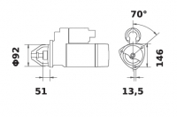 Anlasser 24V/6,7kw 11z f.Mahle MS585 IS9146 11.139.187 11139187 AZJ3493 1332903 1335929 571167 571426 571462 0001371004 458200 L - 1