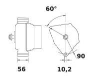 Iskra Lichtmaschine 12V/120A f. JOHN DEERE AL111676 AL114093 IA1095 11.204.152 11204152 AAN5311 MG4 11203204 AAN5156 11203862 AA - 1