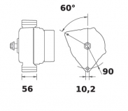 Iskra Lichtmaschine 24V/100A f. Massey Ferguson 2871A901 0532342 IA1243 11.204.166 11204166 AAN5325 MG27 11203361 AAN5501 112035 - 1