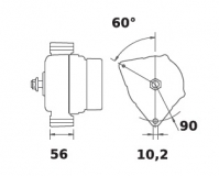 Iskra Lichtmaschine 12V/200A f. Deutz AG KHD 01183608 01183485 01183187 01182544 1183608 1183485 1183187 1182544 IA1215 11.204.1 - 1