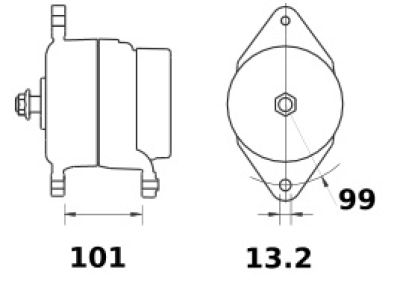 Mahle Lichtmaschine 12V/200A f. New Holland 87715398 0124625059 0124625123 MG41 IA1512 11.204.384 11204384 AAN5825 MG41 11204299 - 1