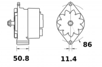 Iskra Lichtmaschine 12V/100A f. VOLVO 3803260-3 8722357 872019-5 873633 873770 IA1450 2541451 439067 439181 439485 510834 510839 - 1