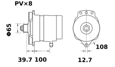 Mahle Lichtmaschine 12V/220A f. AGCO 559844D1 MG68 IA1440 11.204.075 11204075 AAT3313 11203898 AAT1391 MG688 11205172 AAT3420 11 - 1