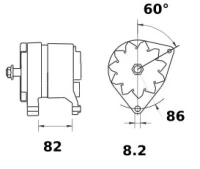 Mahle Lichtmaschine 12V/120A Mahle MG117 IA01296 11.204.640 11204640 AAK4922 11.209.754 11209754 AAK8101 11203540 AAK4384 MG677 - 1