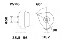 Iskra Lichtmaschine 12V/150A f.AGCO 836674243 ACV0204490 V836674243 IA1494 11.204.587 11204587 AAN5893 MG122 11203899 AAN5781 MG - 1
