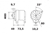 Iskra Lichtmaschine 12V/33A f.Fiat Claas Same C000900010010 6005706645 82847572 9972269 4224325 4257074 4275283 4474752 46231680 - 1