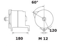 Iskra Lichtmaschine 28,5V/140A f.DEUTZ AG KHD MERCEDES-BENZ 01180440 01181679 01182161 0131547302 A0131547302 0120689551 0120689 - 1