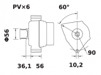 Iskra Lichtmaschine 12V/90A f.MERCEDES-BENZ 0101544802 0123320041 0123320046 0986039750 0986040180 IA1012 11.203.030 11203030 AA - 1