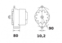 Iskra Lichtmaschine 24V/55A f.SCANIA 1117252 257592 326353 327304 354858 357736 371972 410676 436555 571500 571501 571503 571505 - 1
