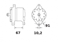 Iskra Lichtmaschine 24V/55A f.SCANIA 1105367 118146 388112 397987 0120469920 0986036280 2541147 436433 541147 IA9420 11.209.435 - 1