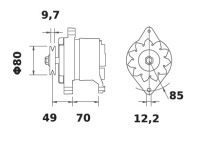 Iskra Lichtmaschine 12V/55A f.FIAT IVECO 4152612 46231751 4711700 4721587 4808498 5101645 7565244 77515410 42498239 4808497 IA03 - 1