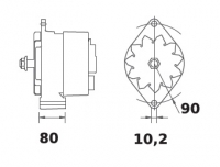 Iskra Lichtmaschine 24V/55A f.Hanomag Renault Scania 1117252 257592 354858 357736 371972 410676 436555 571500 571501 571503 5715 - 1