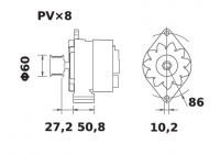 Iskra Lichtmaschine 24V/50A f.JOHN DEERE Marine RE525690 RE540413 0191-2362 IA1214 11.203.461 11203461 AAK4362 MG322 11203351 AA - 1