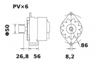 Iskra Lichtmaschine 12V/75A f.Claas Renault 7700073467 IA1165 11.203.321 11203321 AAK4318  MG332 - 1
