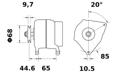 Lichtmaschine 12V/95A f.Iskra IA1141 11.203.285 11203285 AAK5536 MG338 STM9291 - 1