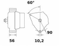 Iskra Lichtmaschine 12V/95A f.Bomag Deutz KHD Kramer 05716783 05718621 01181745 01182038 01183181 01183427 01183620 1000135596 I - 1