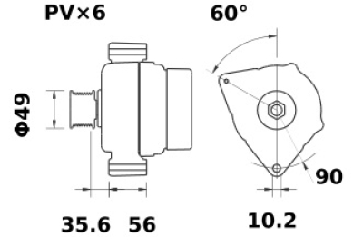 Lichtmaschine 12V/70A Iskra IA1007 11.203.024 11203024 AAK5319 MG19 0091544202 0091544002 0081545202 0081545102 0123315005 01233 - 1