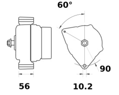 Lichtmaschine 12V/150A Mahle MG37 IA1383 11.204.189 11204189 AAN5348 4297121M2 4297121M1 11203827 AAN5747 11204005 AAN8118 11204 - 1